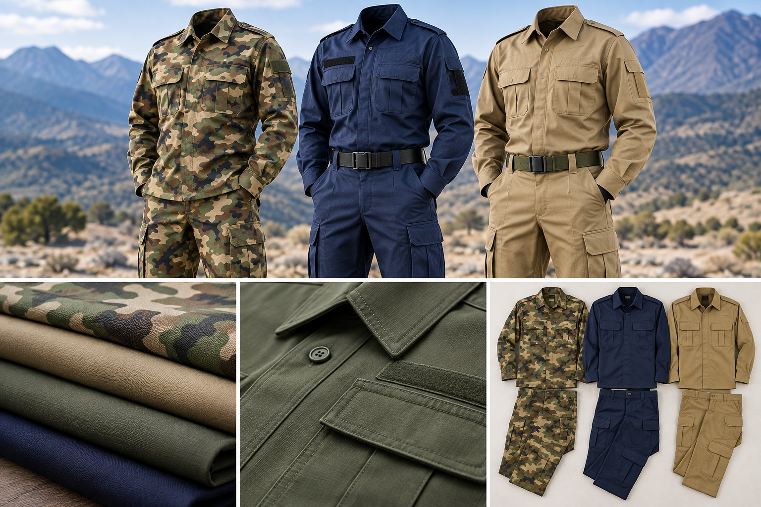 Custom uniforms manufactured by Universal Textile Industries